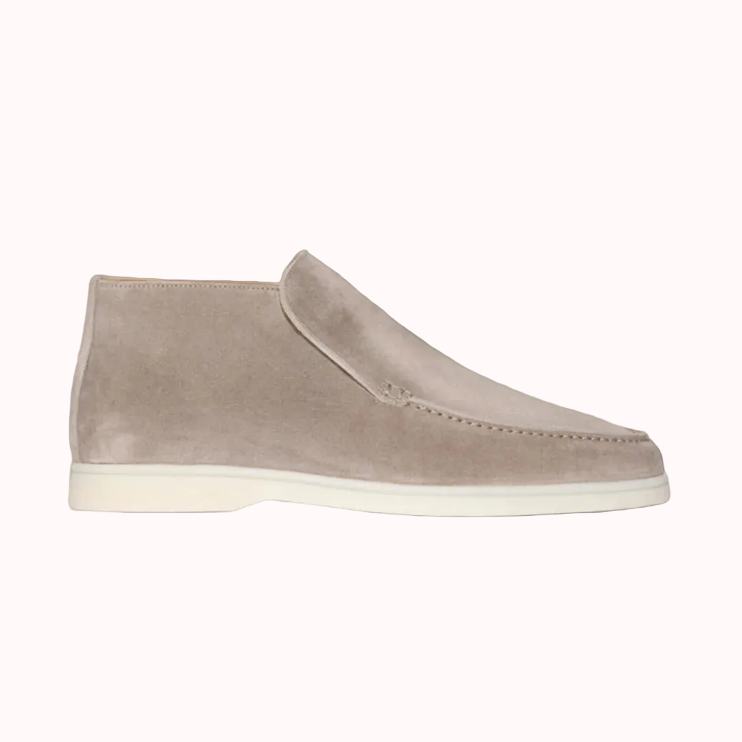 Suede trainers with cushioned insole in relaxed fit for men