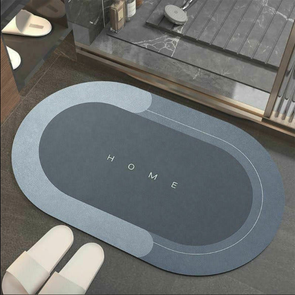 Anti-slip backing detail on absorbent bath mat