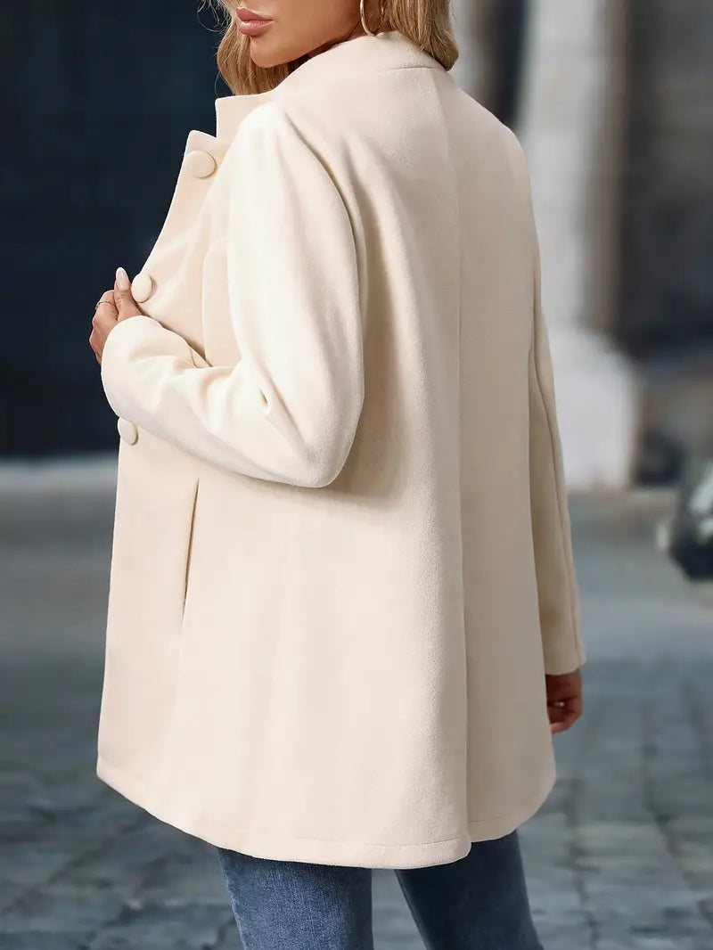 Wool blazer with clean lines and tailored fit for office settings