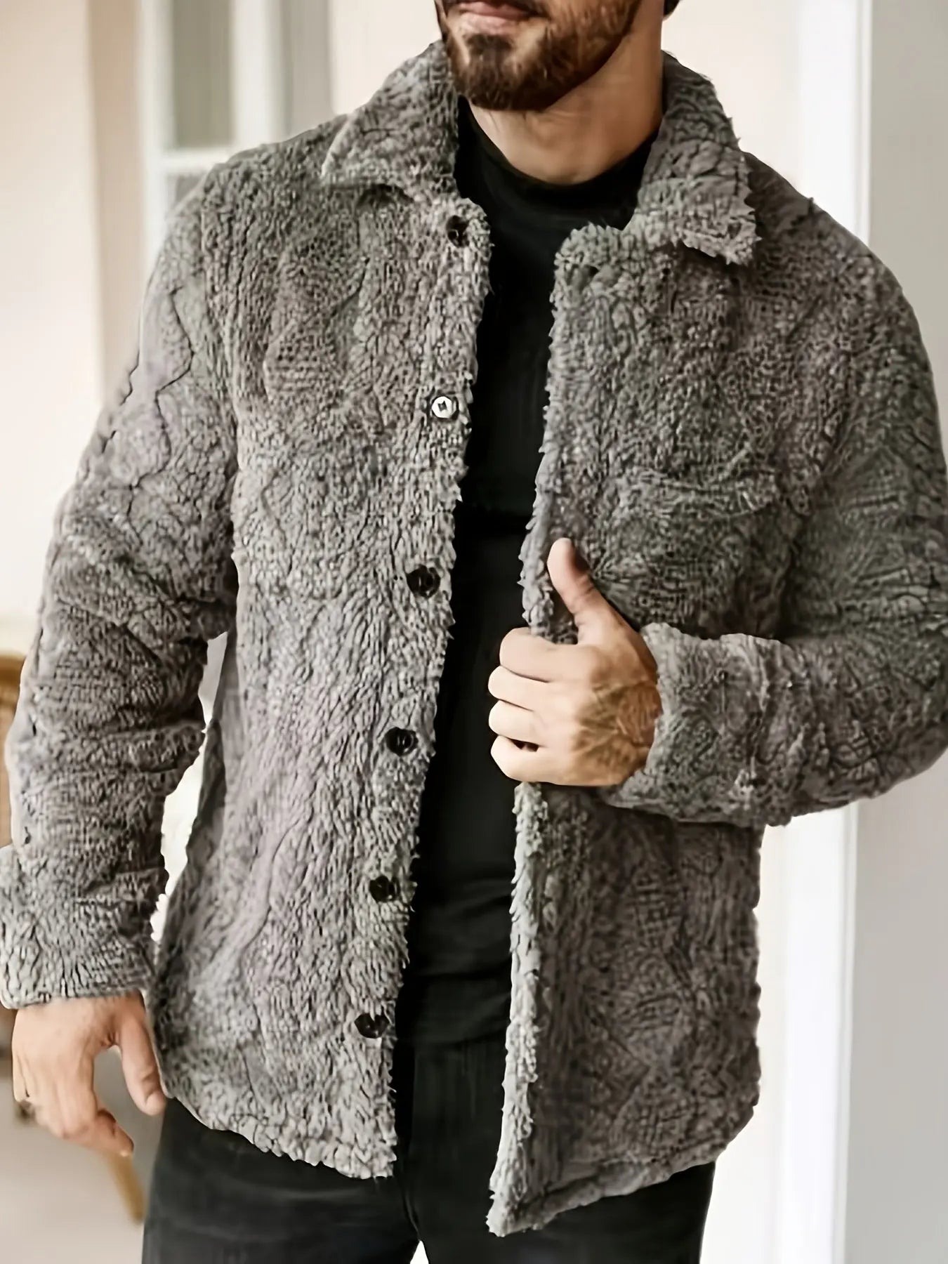 Veste en Polaire à Boutons Homme