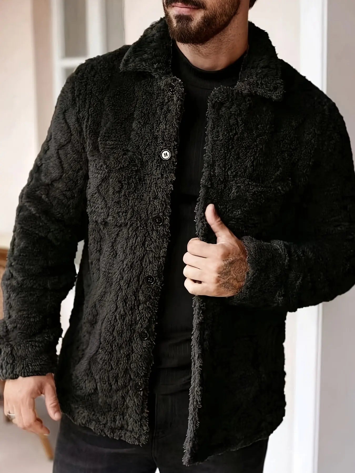 Veste en Polaire à Boutons Homme