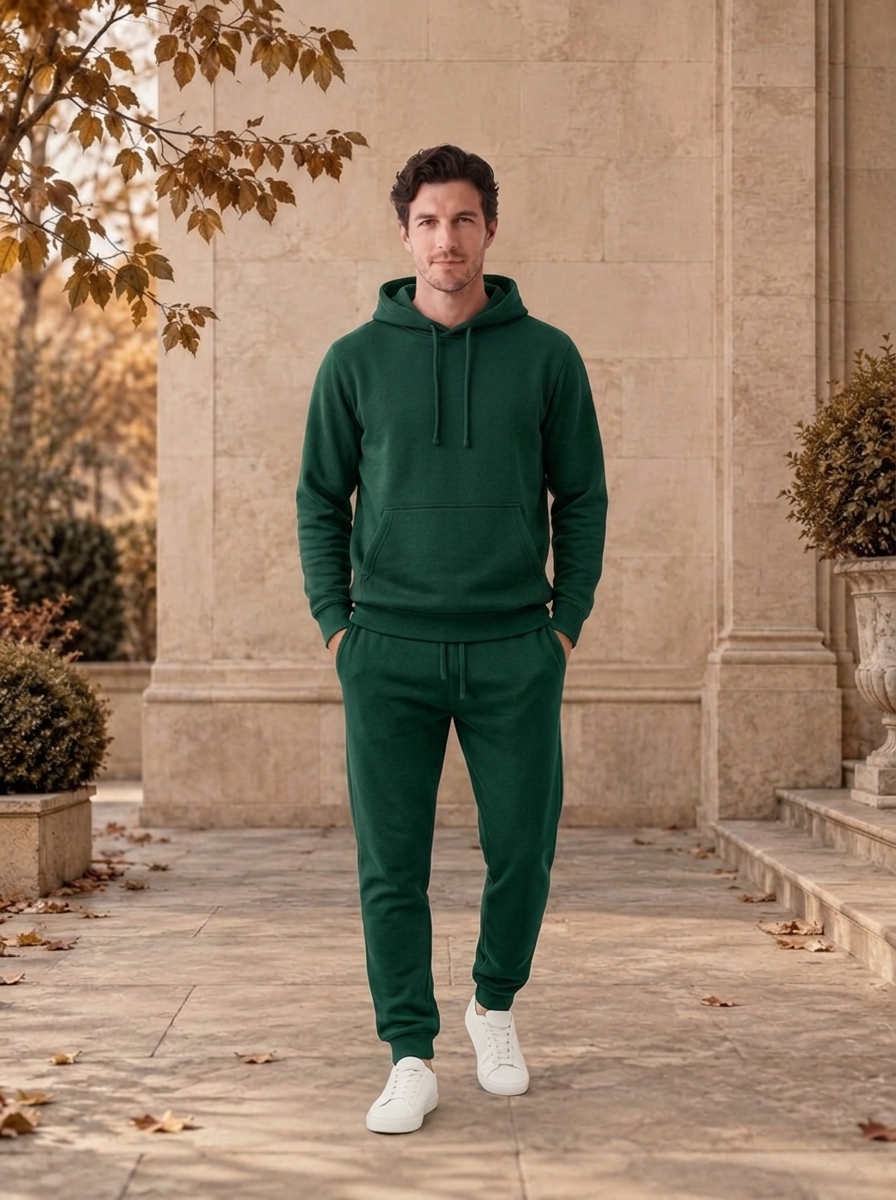 Men's cotton jogger tracksuit for fall