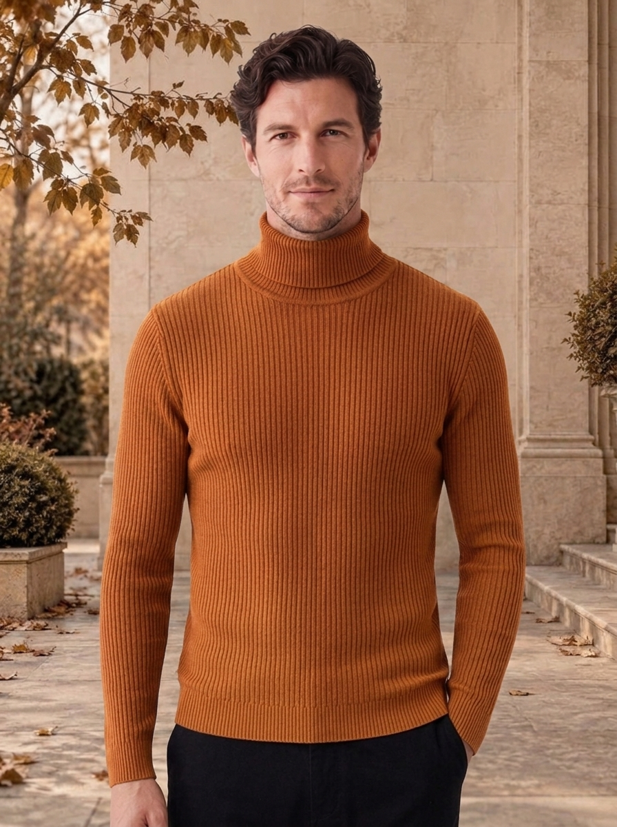 Men's casual turtleneck jumper for fall
