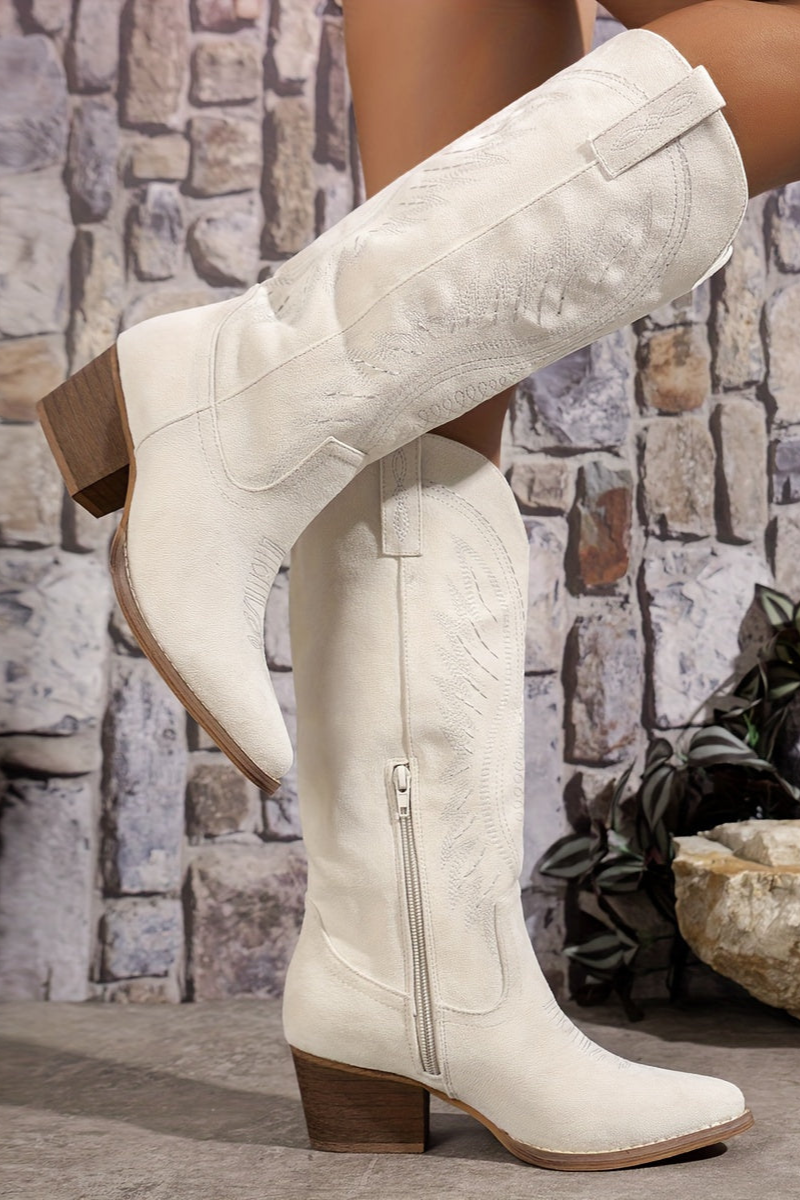 Bottes Femme Style Western Élégant & Confortable