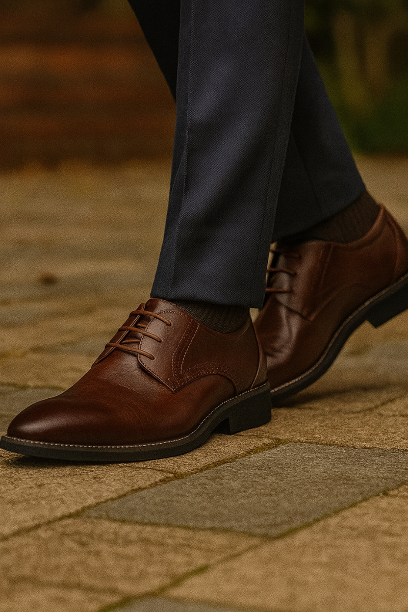 leather formal shoes with clean stitching and professional silhouette from angle