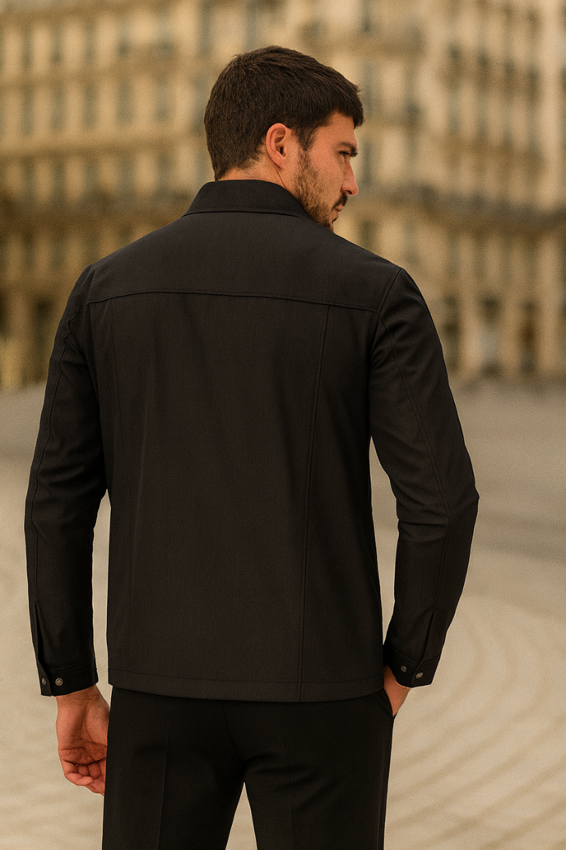 Veste Printemps Polyester Léger & Col Rabattu Homme