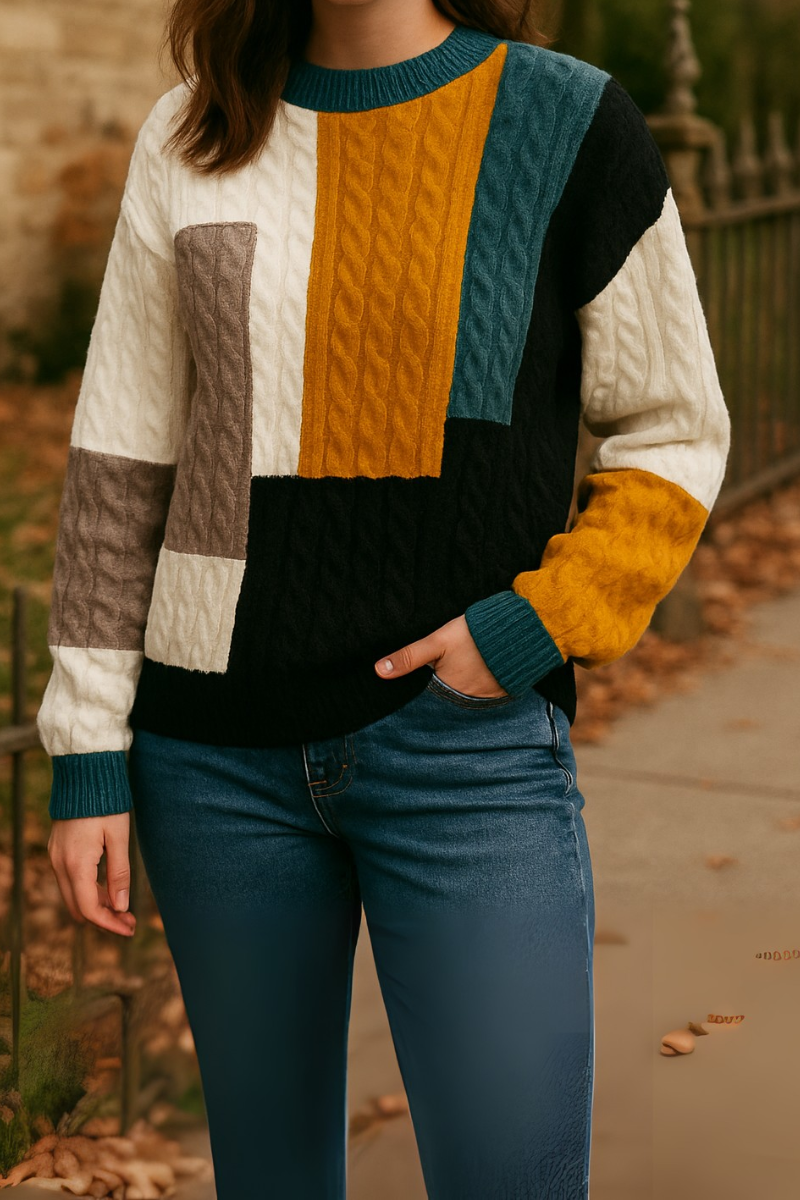 Pull Tricot Doux Coupe Lâche Femme