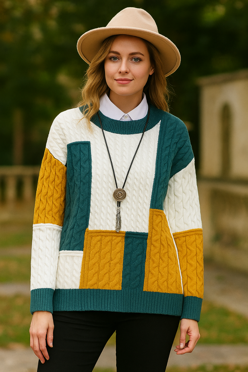 Pull Tricot Doux Coupe Lâche Femme