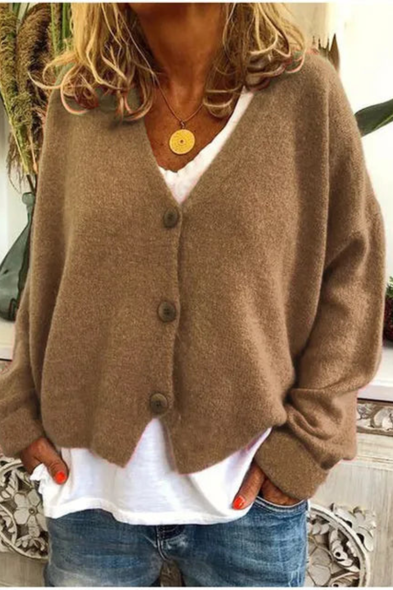Gilet Femme Coton Élégant à Boutons