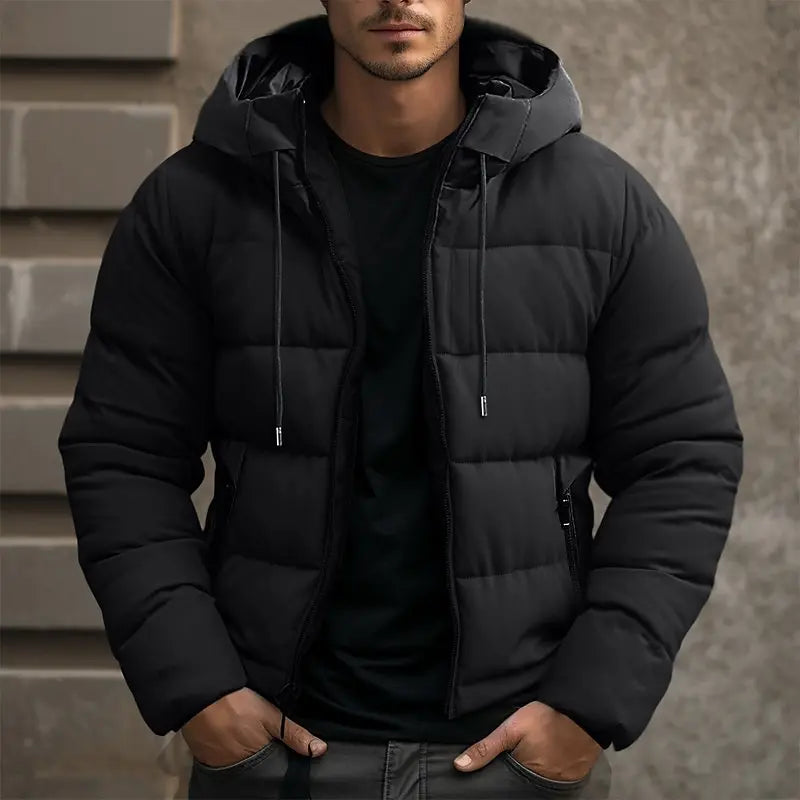 Doudoune à Capuche Coupe Slim Homme