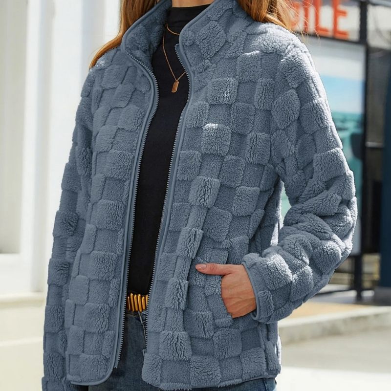 Veste Zippée en Polaire Texturée pour Femme