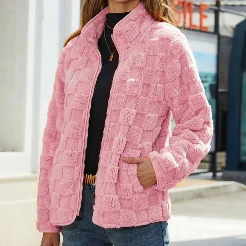 Veste Zippée en Polaire Texturée pour Femme