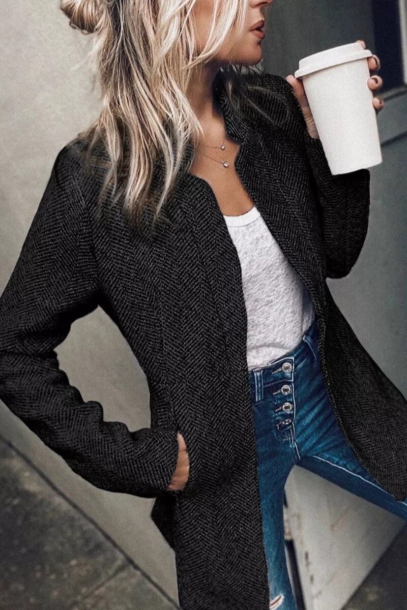 Blazer Long Ouvert Femme