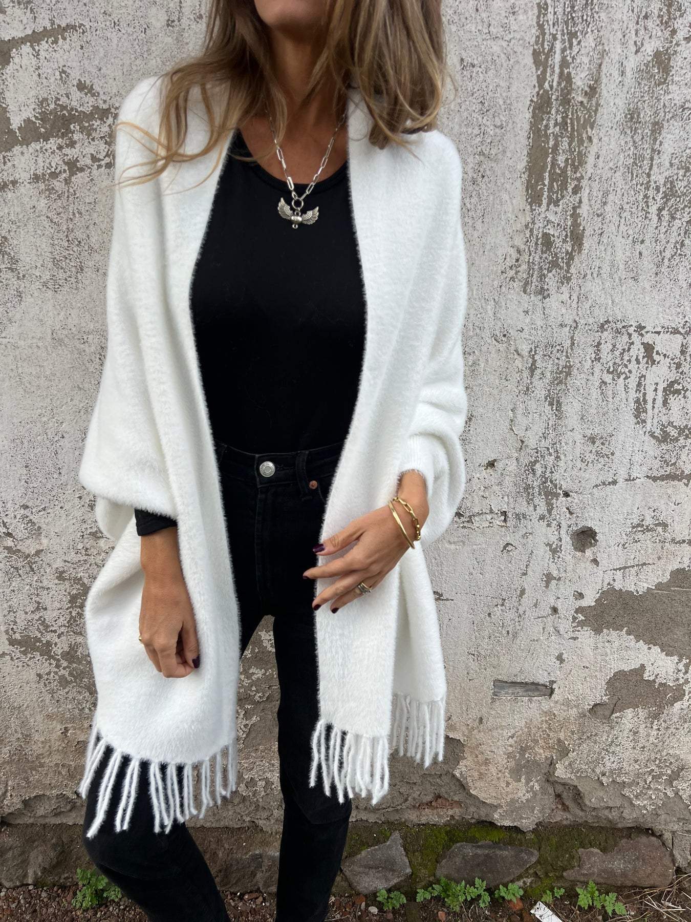 Veste ouvert à franges Femme