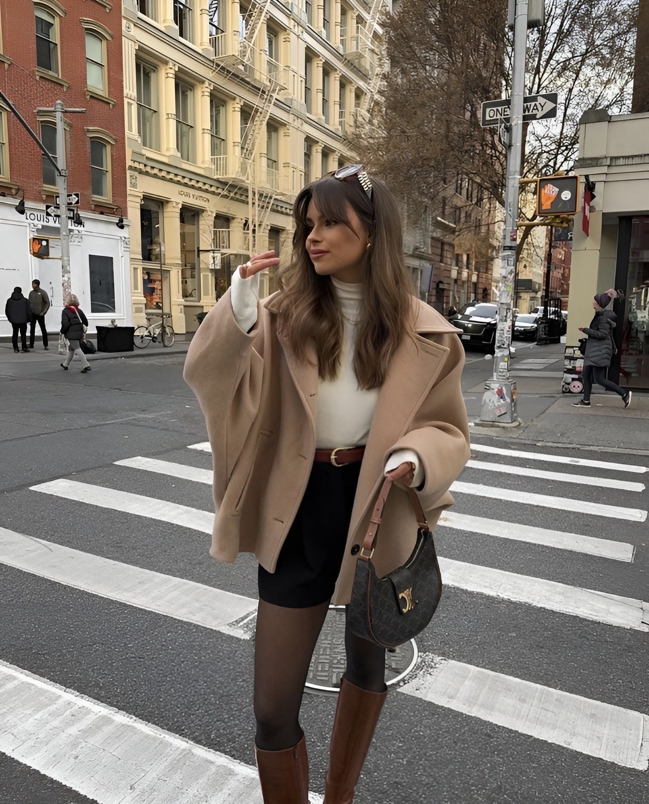 Veste Oversize En Laine Mélangée Pour Femme