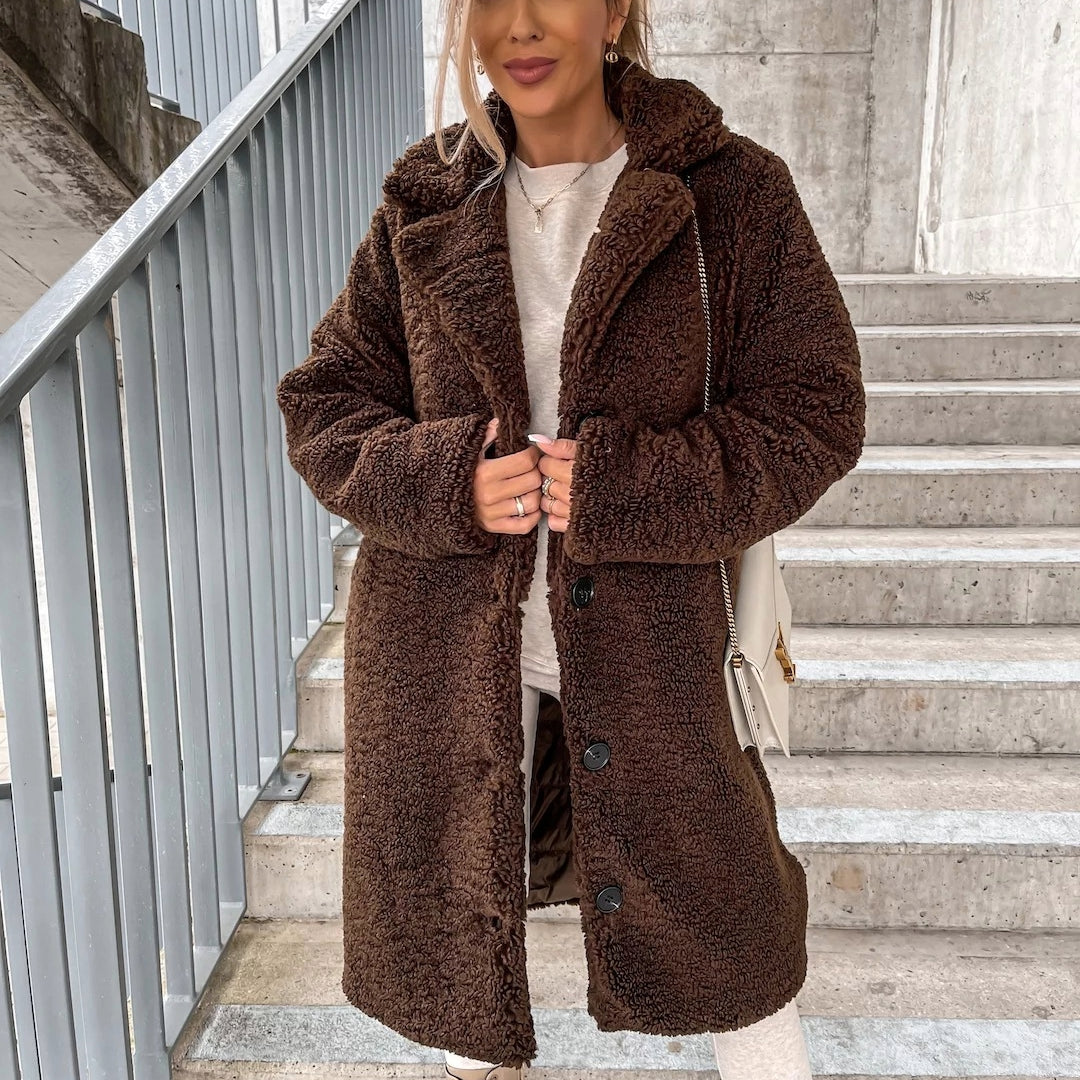 Veste en peluche pour femme