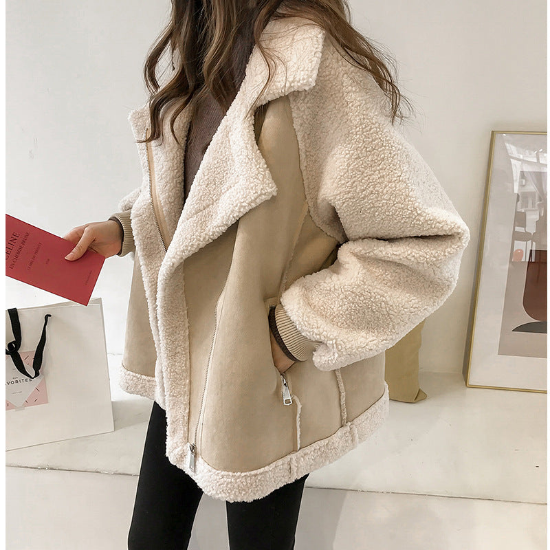 Veste Oversize en Fausse Fourrure pour Femme
