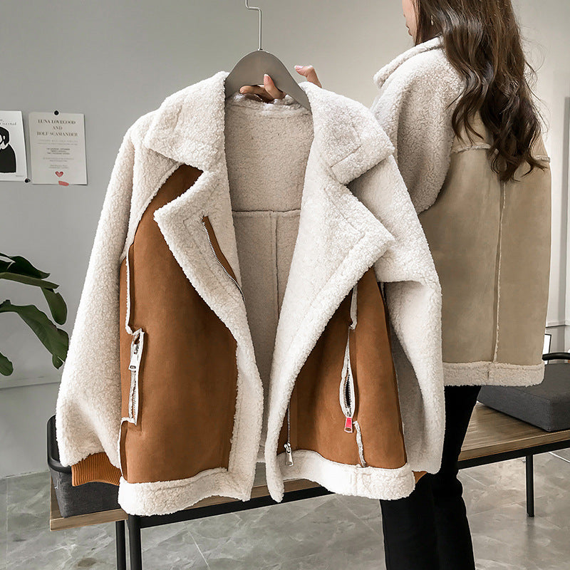 Veste Oversize en Fausse Fourrure pour Femme