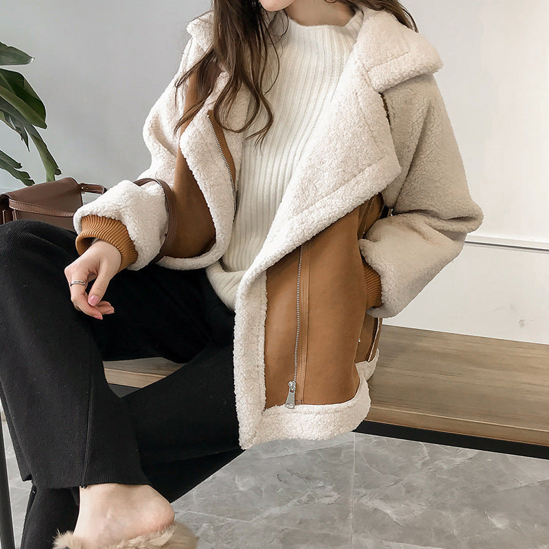 Veste Oversize en Fausse Fourrure pour Femme