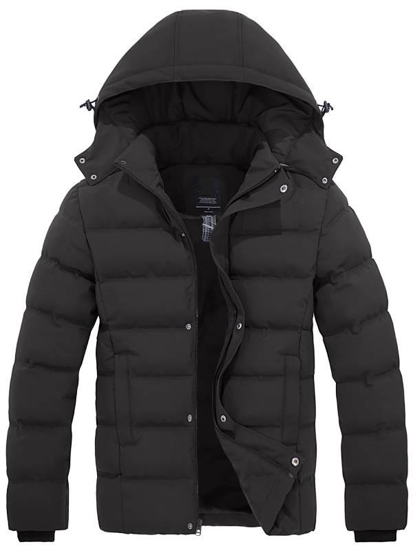 regular fit winter jacket side angle view