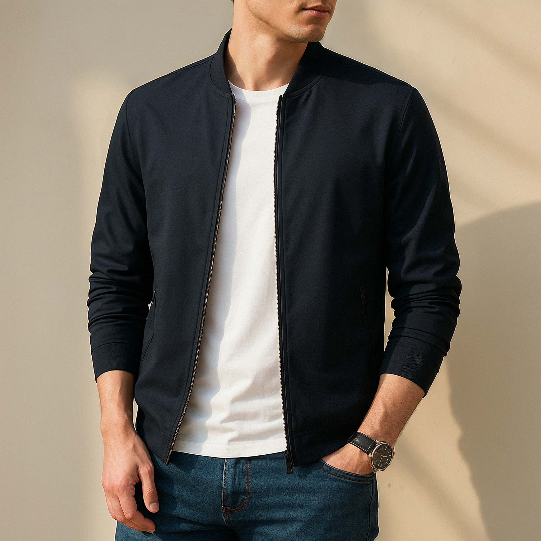 Blouson Bomber Zippé pour Homme