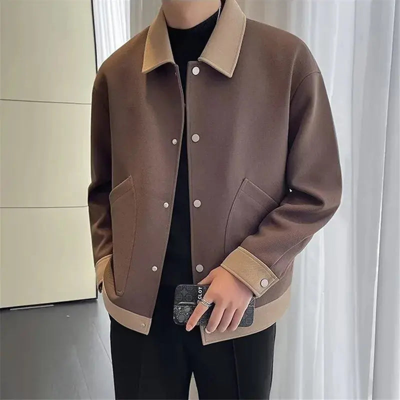 Veste à Boutons Contrastée Homme