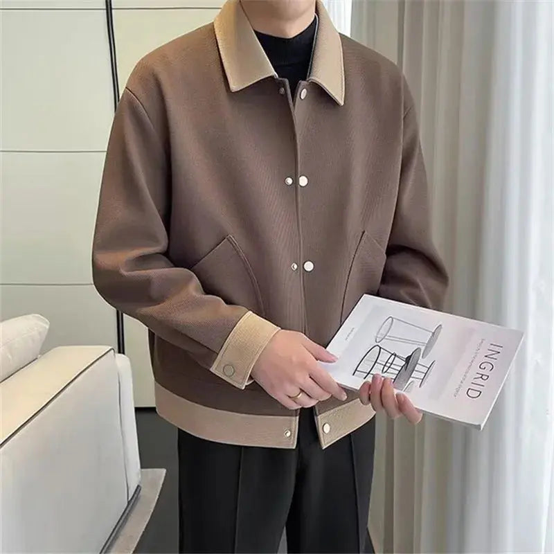 Veste à Boutons Contrastée Homme