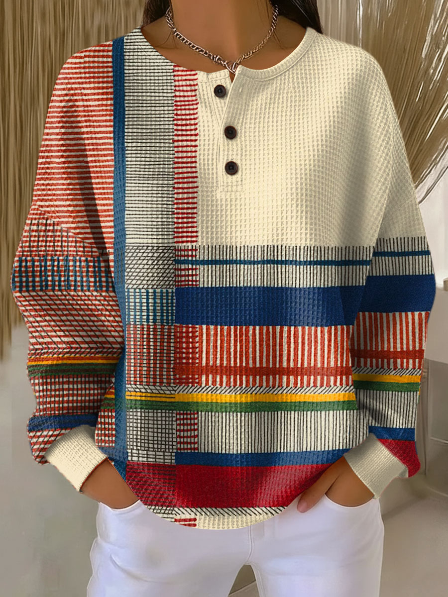 Ribbed knit pullover in relaxed everyday fit