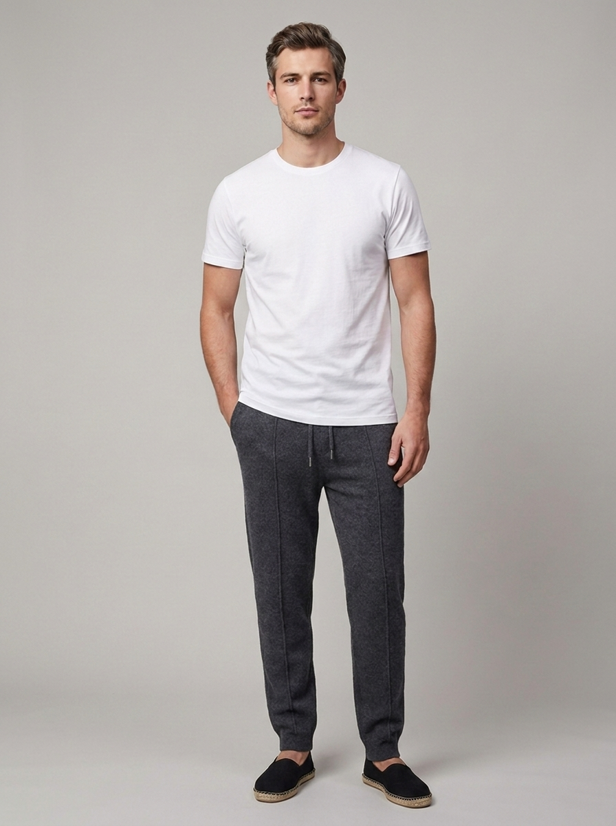 Cashmere trousers for work and casual occasions