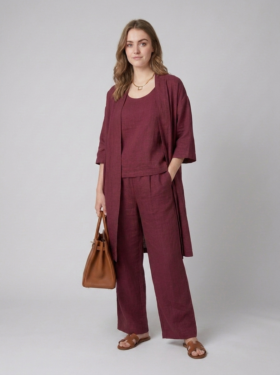 Casual linen outfit for weekend styling