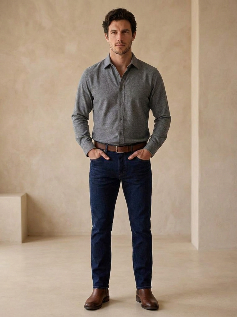 Cotton shirt with a clean and simple design