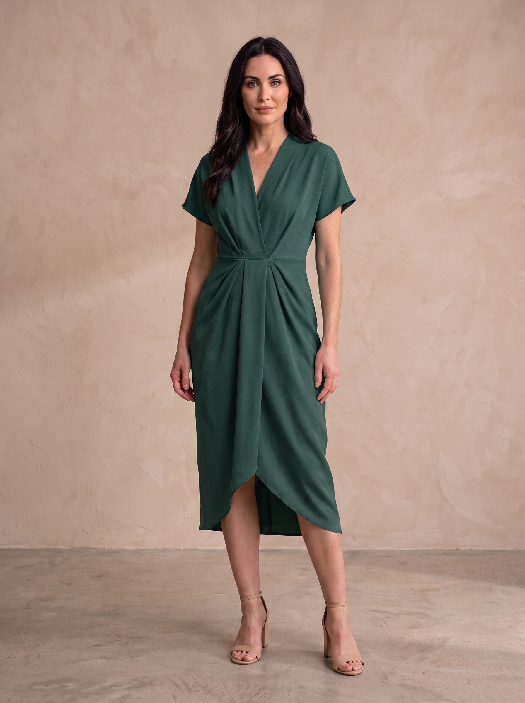 Classic wrap dress women