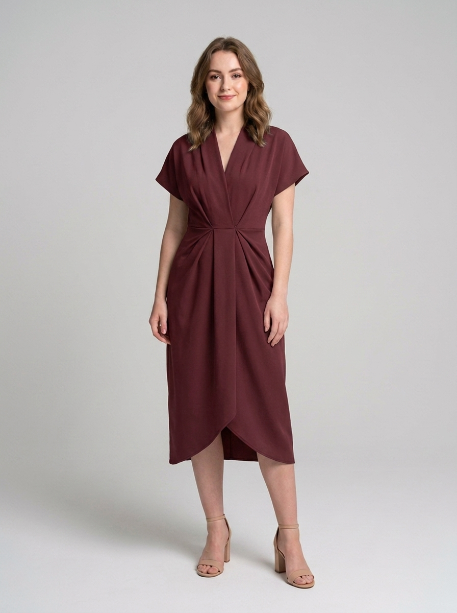 Casual wrap dress for warm-weather wear