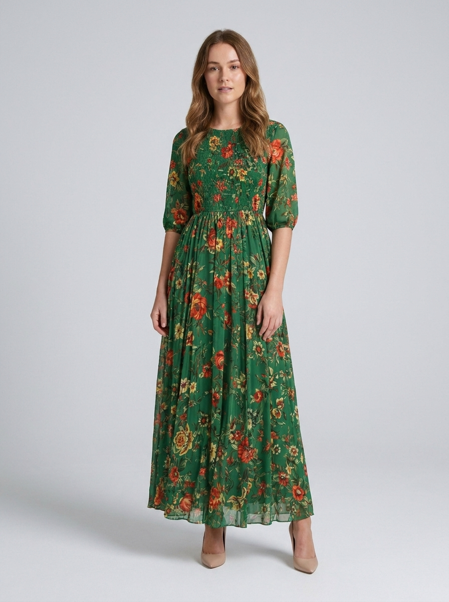 Maxi dress with a lightweight flowing design