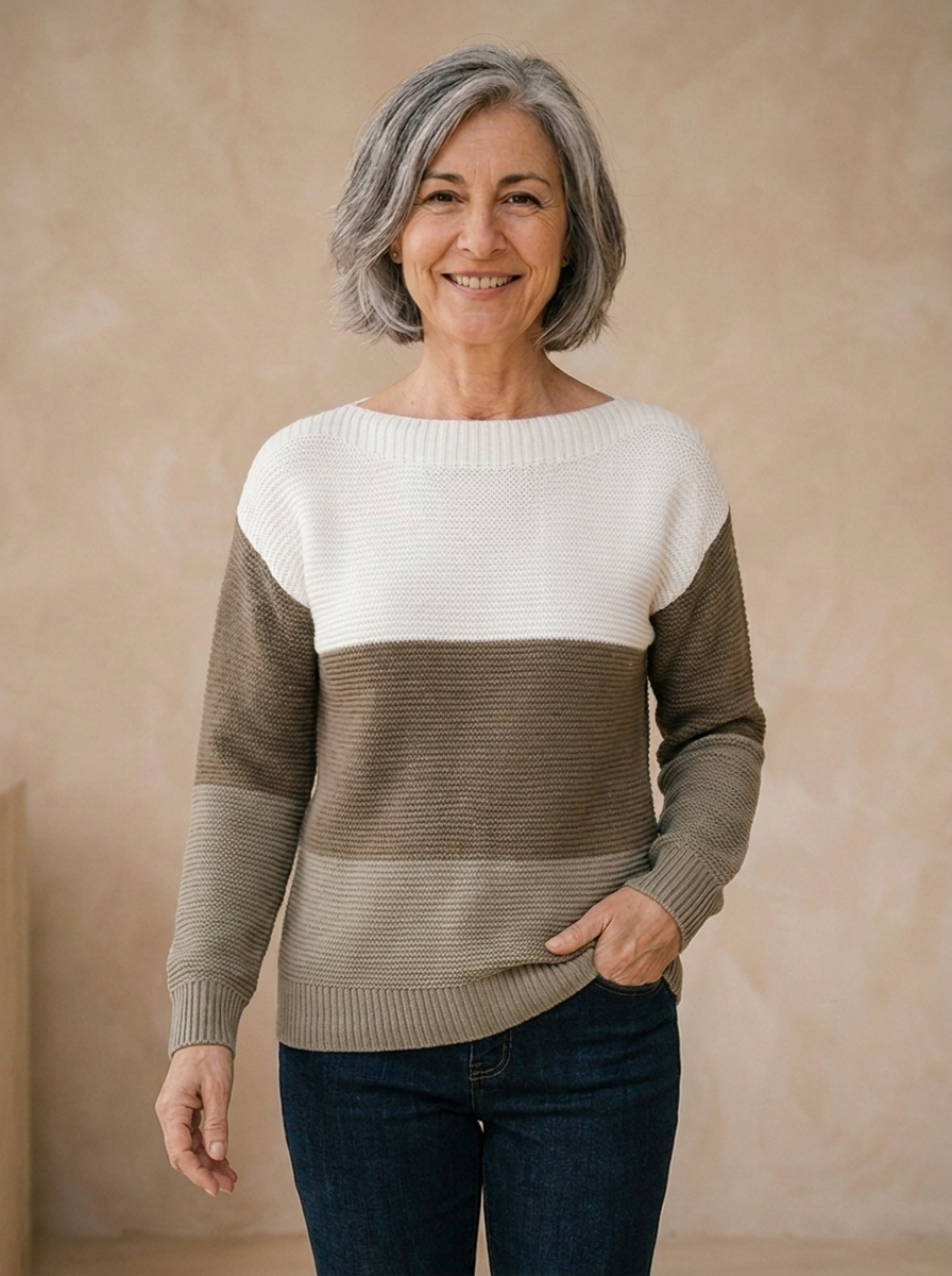 Women's wool blend sweater for casual styling