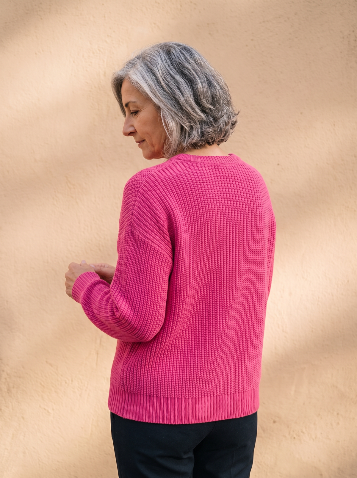Chunky knit sweater women
