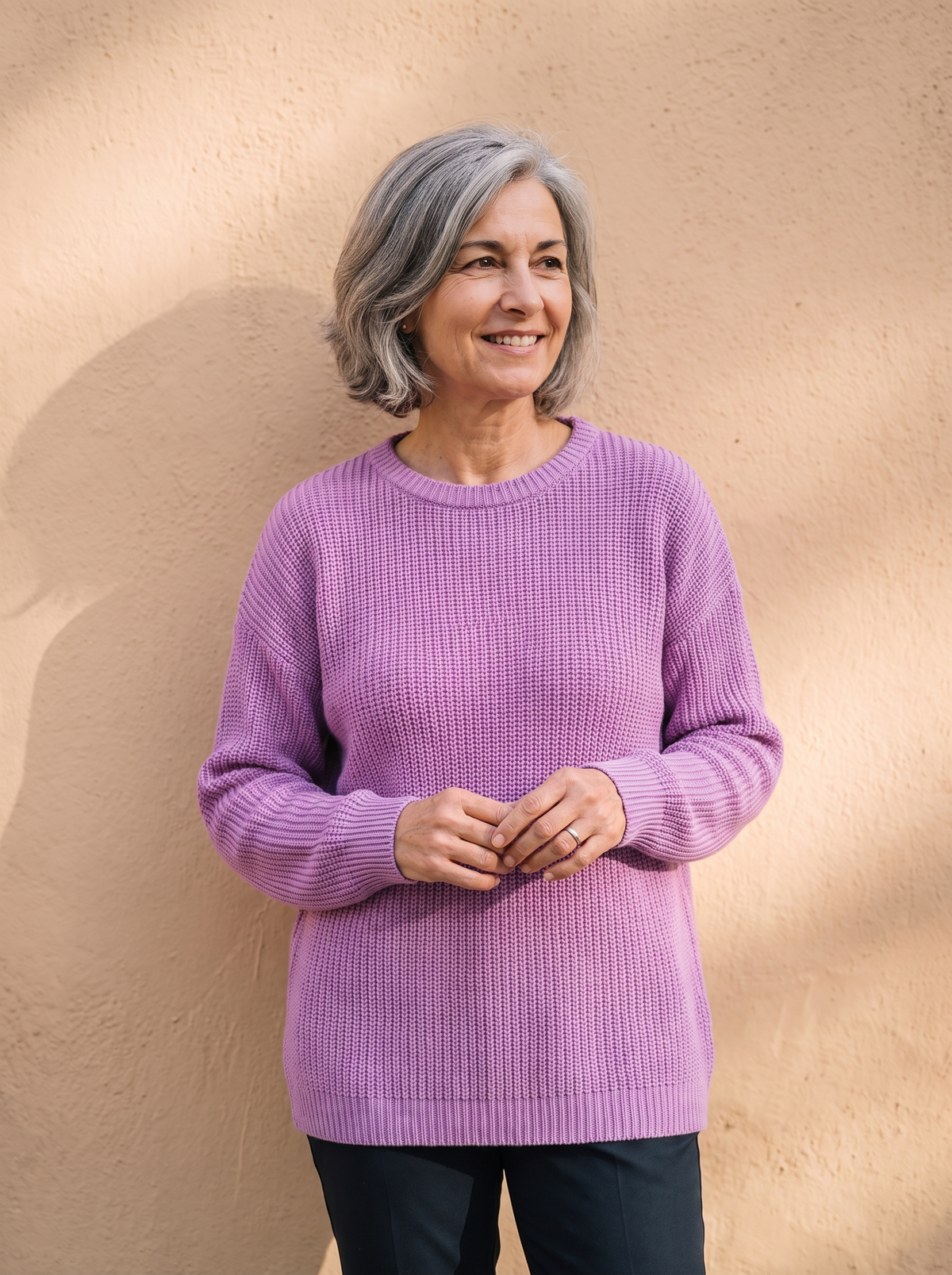 Women's textured chunky jumper