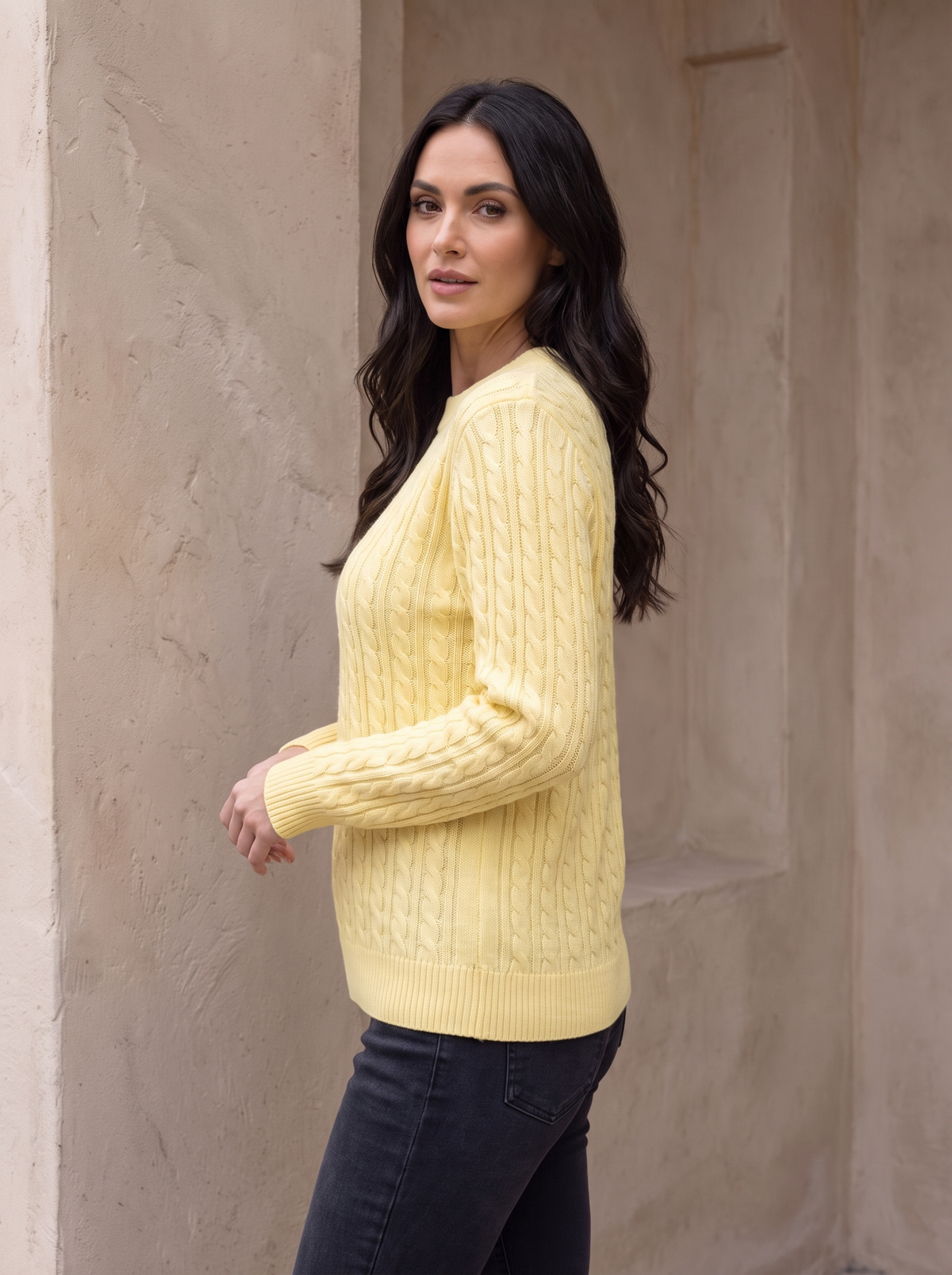 Women's wool crew neck jumper