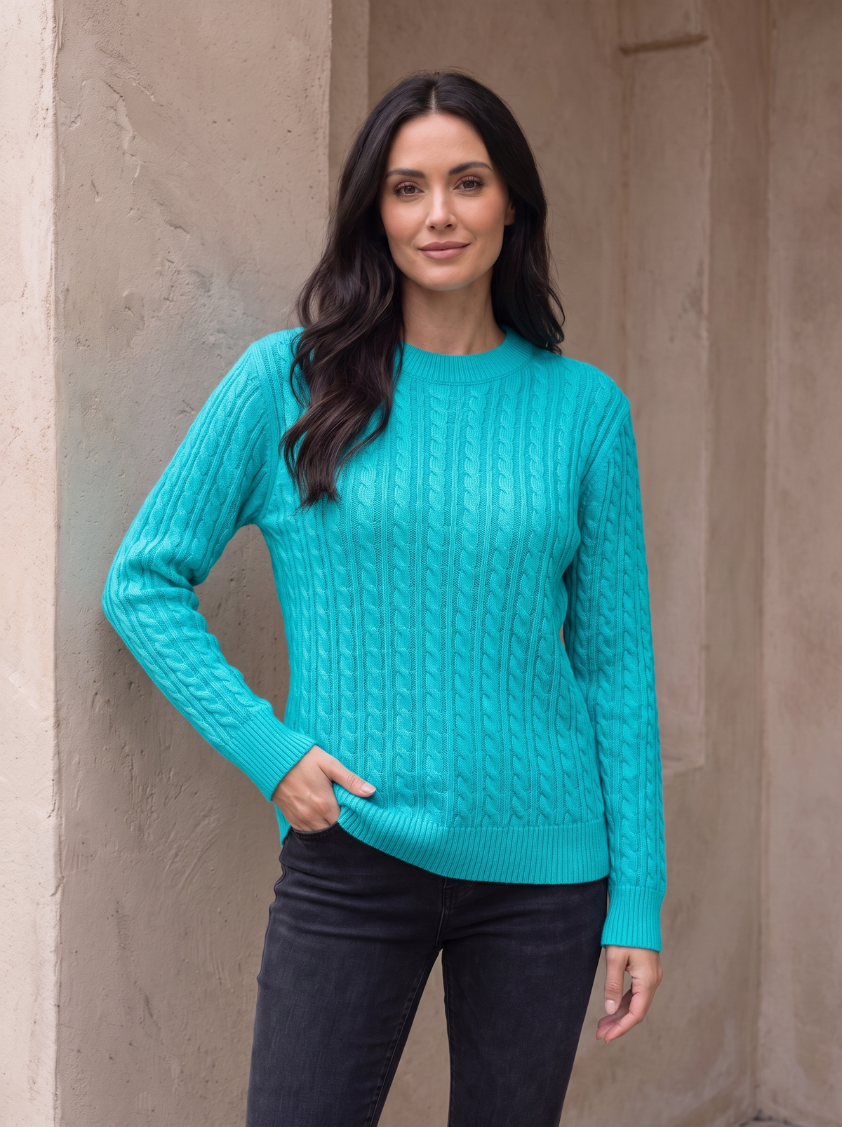 Classic wool crew neck jumper