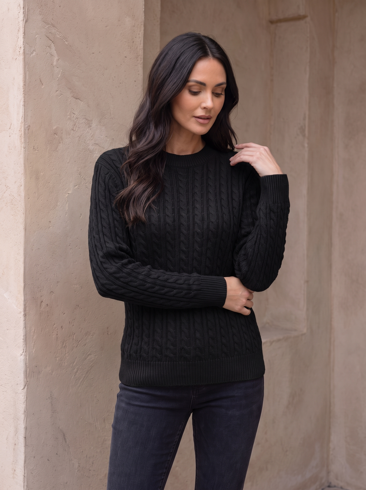 Women's wool knit sweater