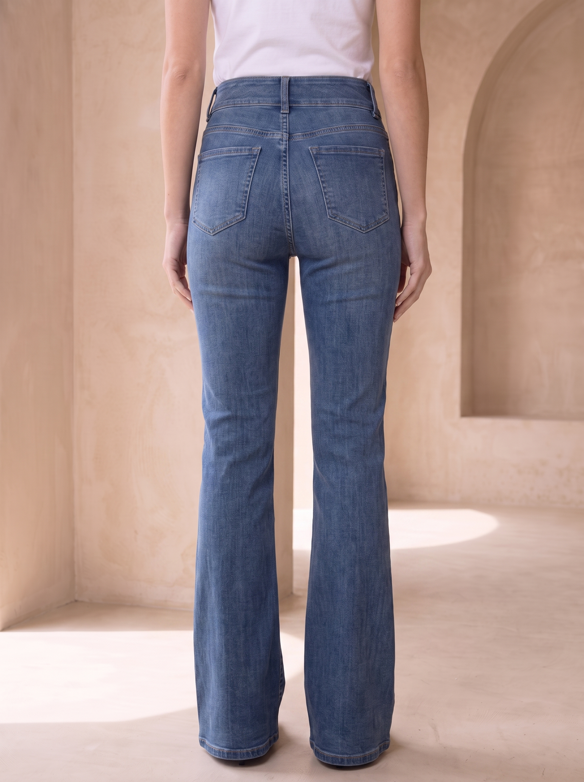 Women's denim flare jeans