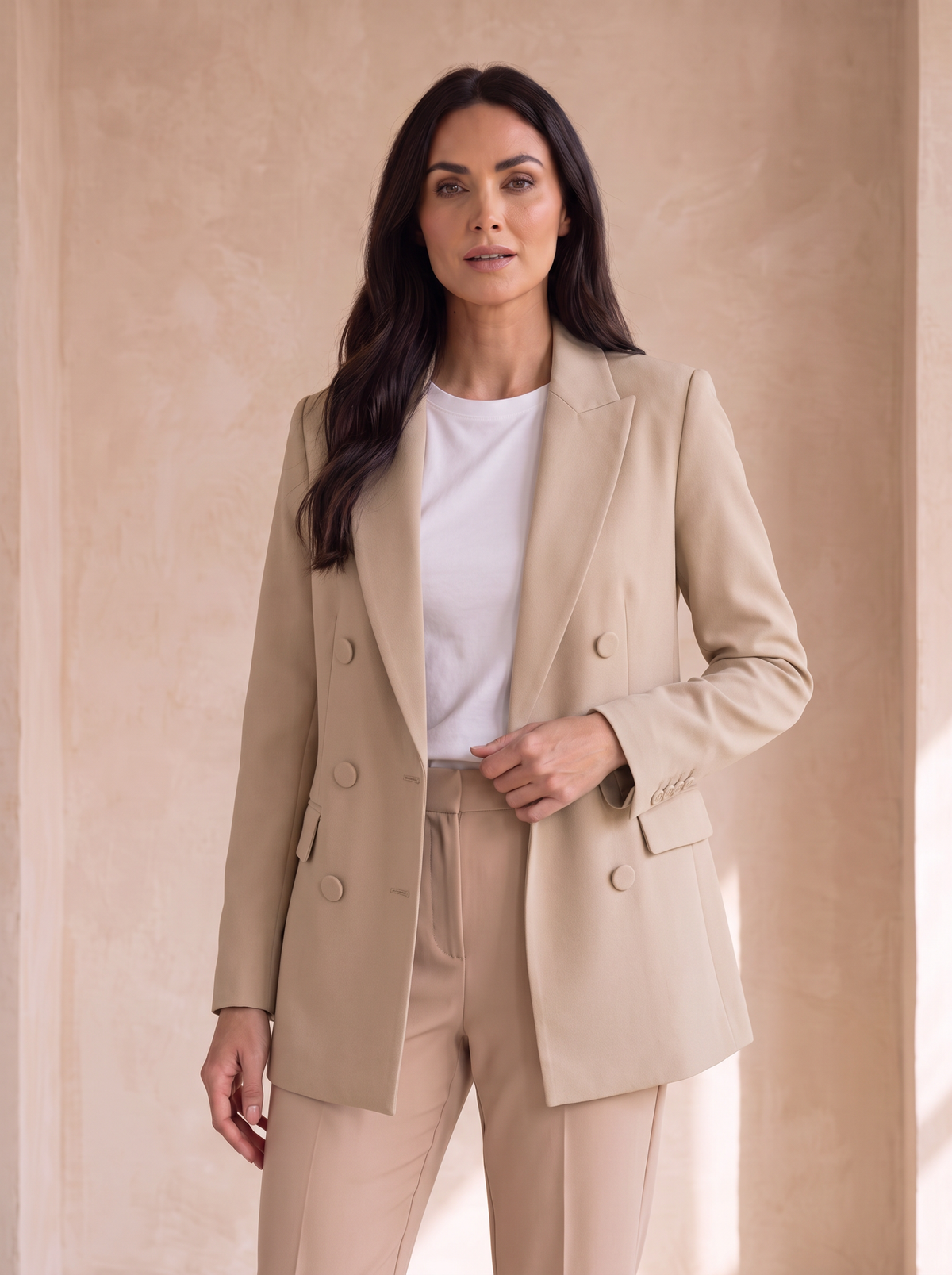 Double-breasted blazer jacket women