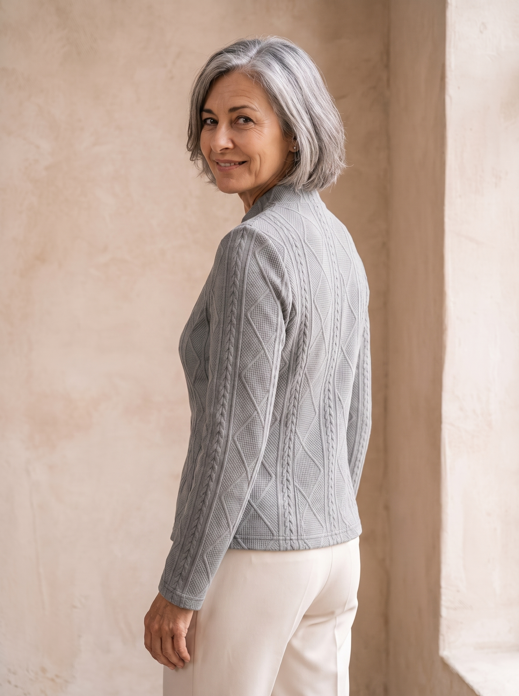 Classic knit blazer women