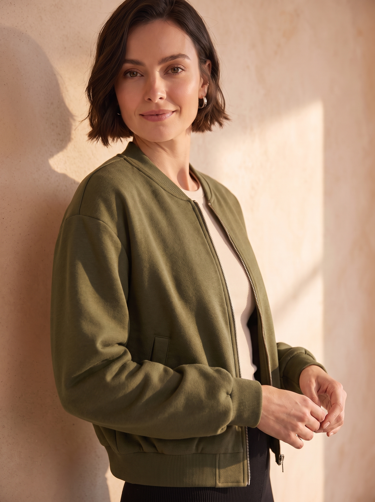 Women's everyday zip front jacket