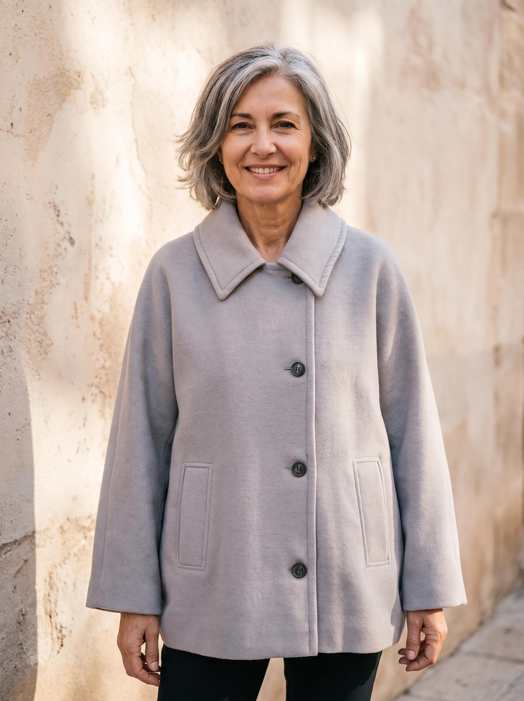 Women's wool blend coat
