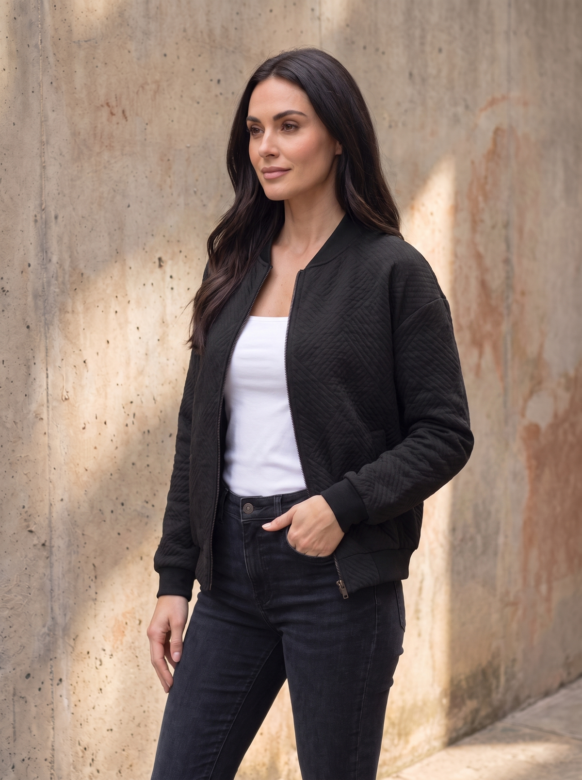 Women's cotton textured jacket