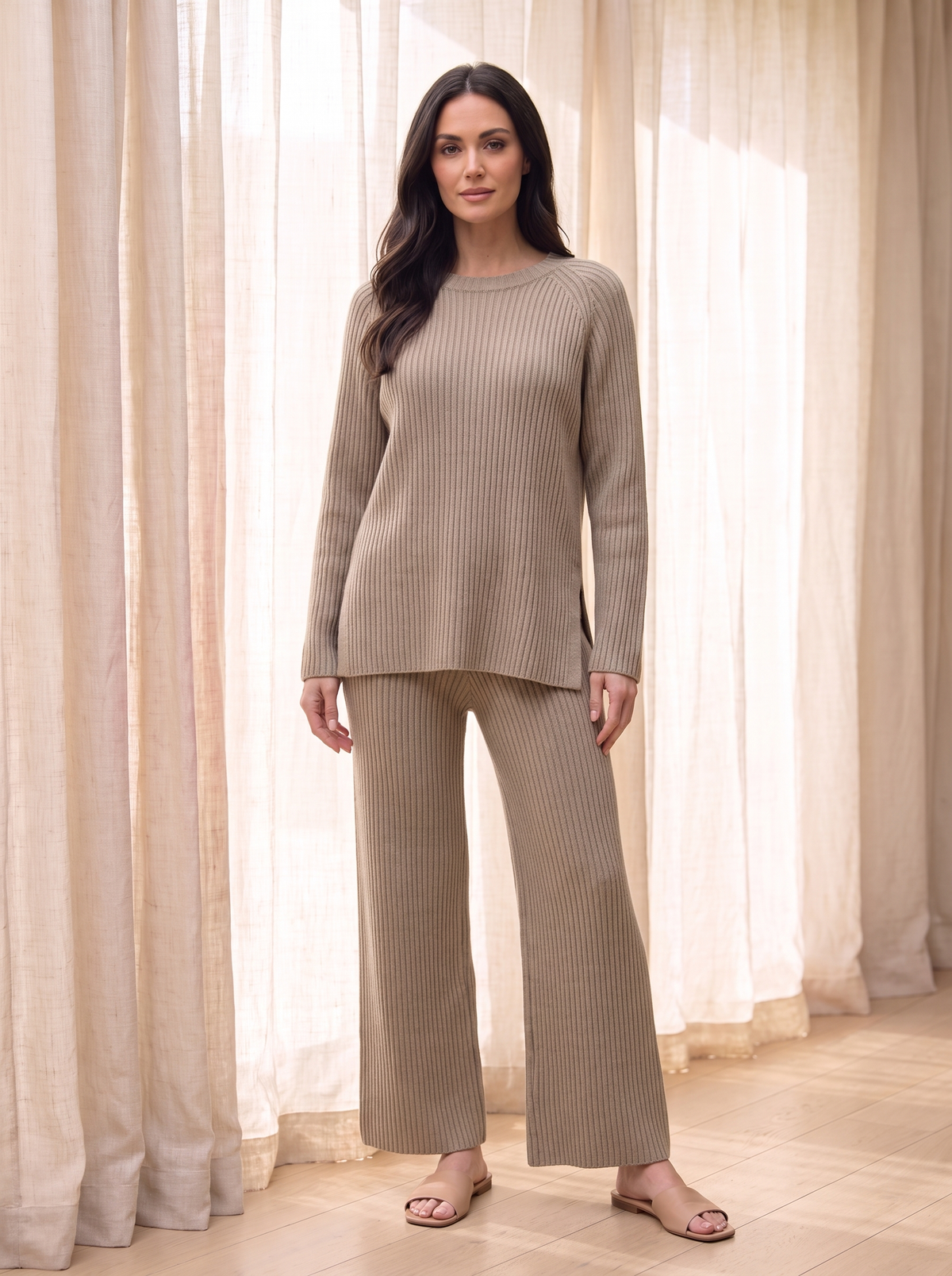 Women's relaxed fit knit lounge set