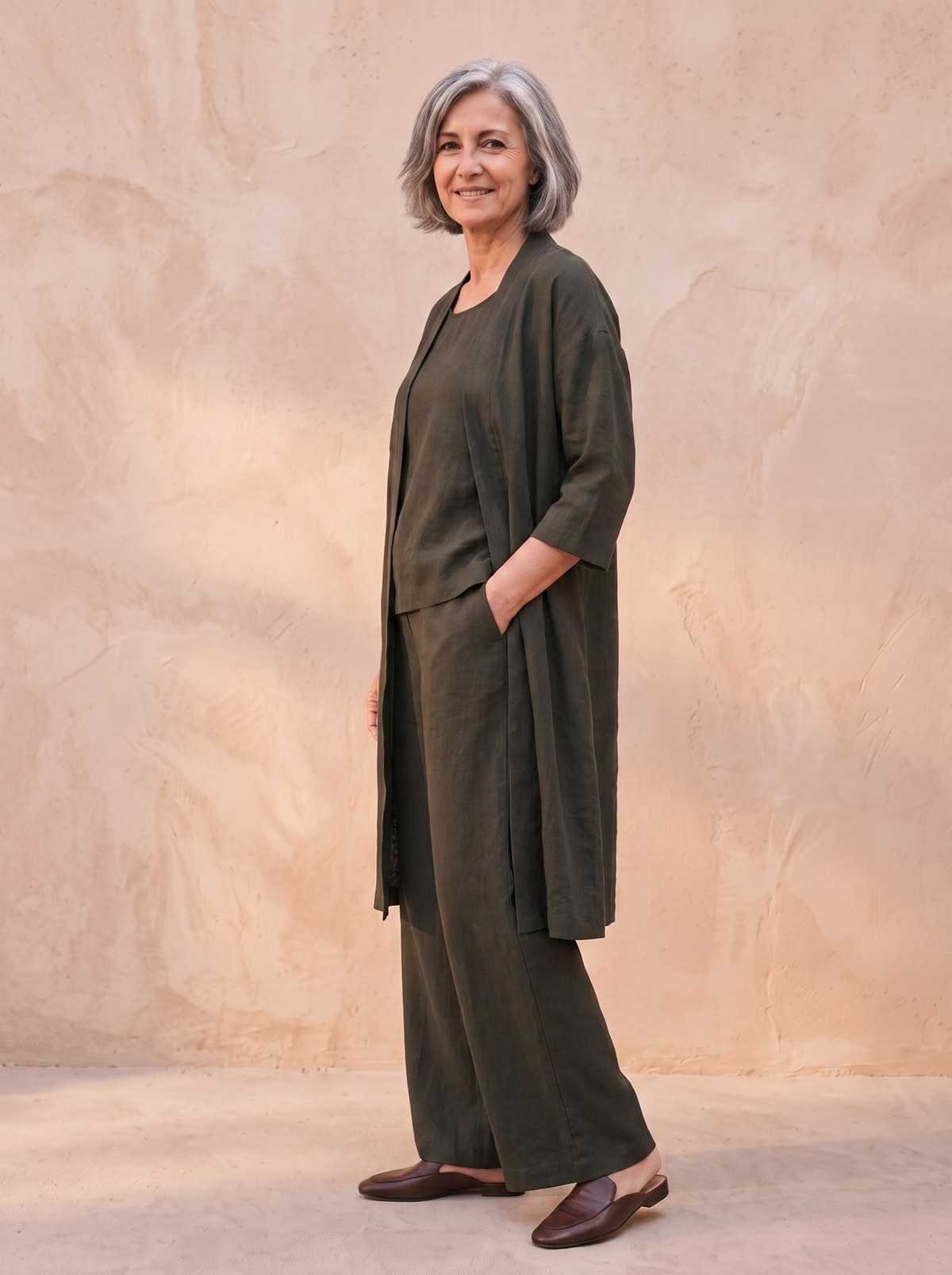 Three piece pants outfit women