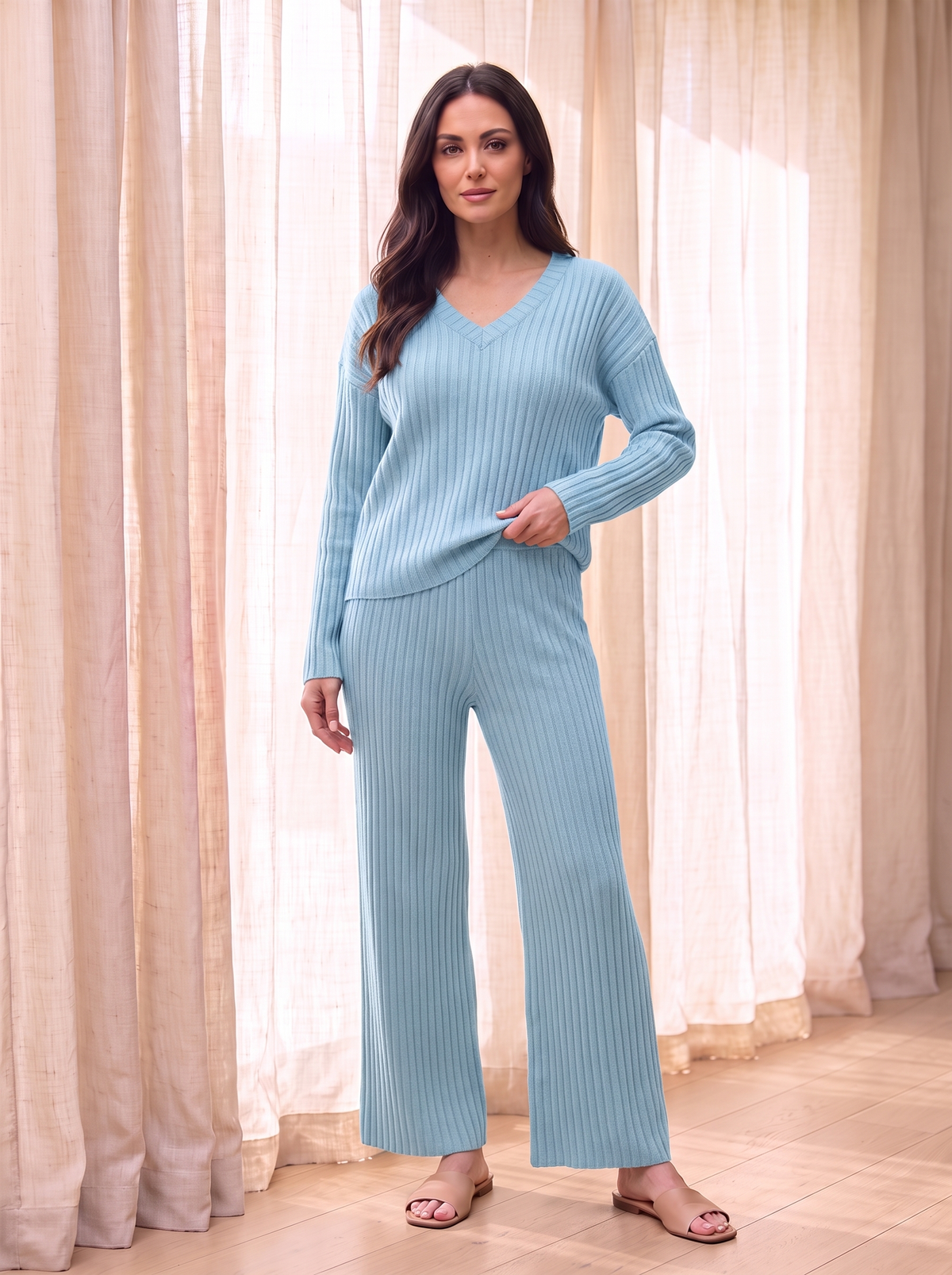 Ribbed Knit Set Women