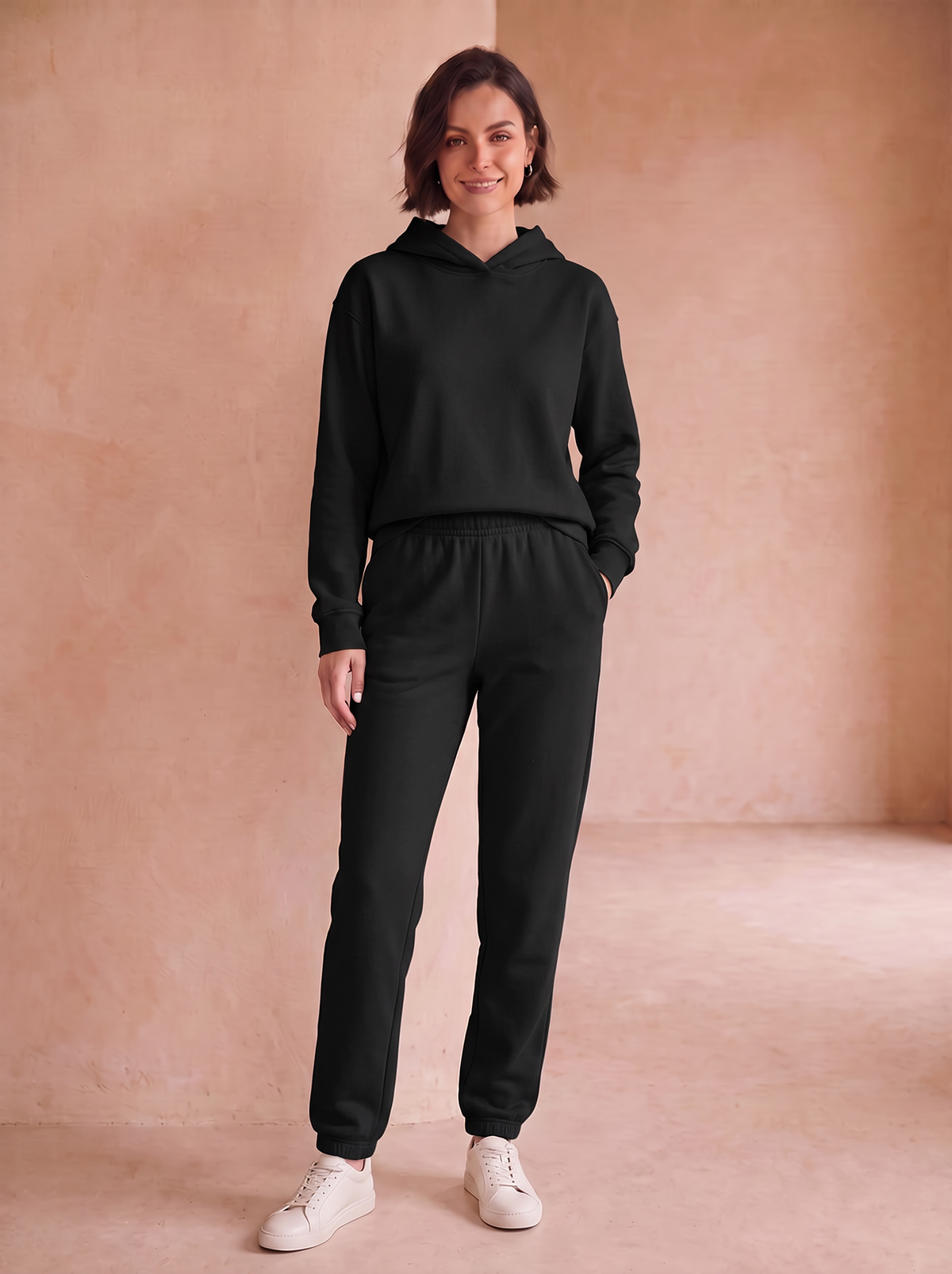 Regular fit cotton tracksuit women